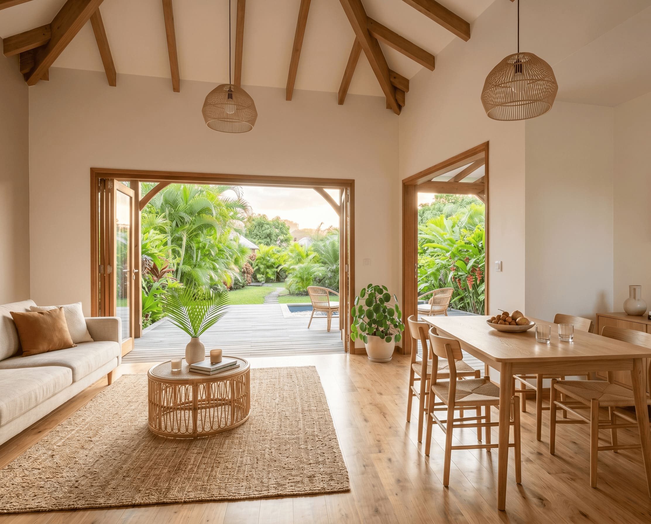 Séjour réunionnais avant et après home staging professionnel, désencombrement et mise en scène