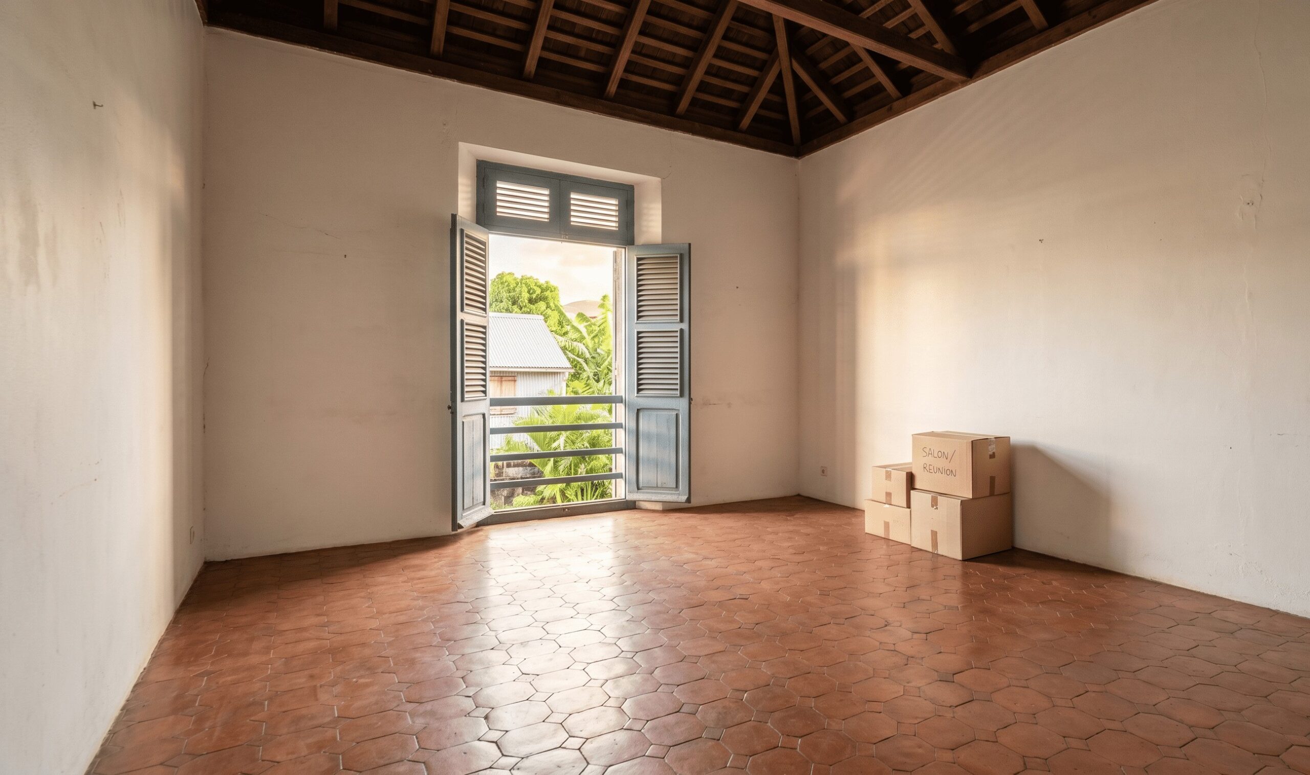 Désencombrement d'un bien hérité en succession à La Réunion avant home staging et mise en vente