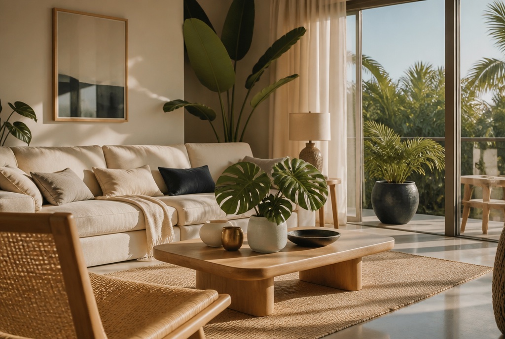 Appartement témoin mis en scène pour promoteurs à La Réunion